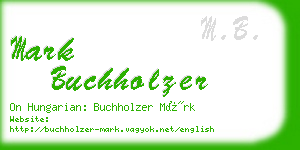 mark buchholzer business card